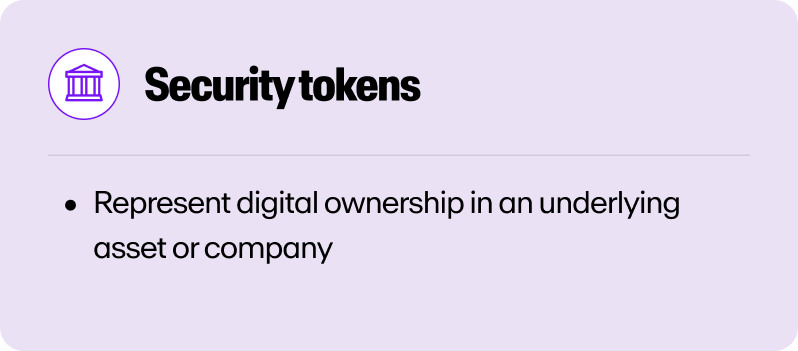 A definition of security tokens